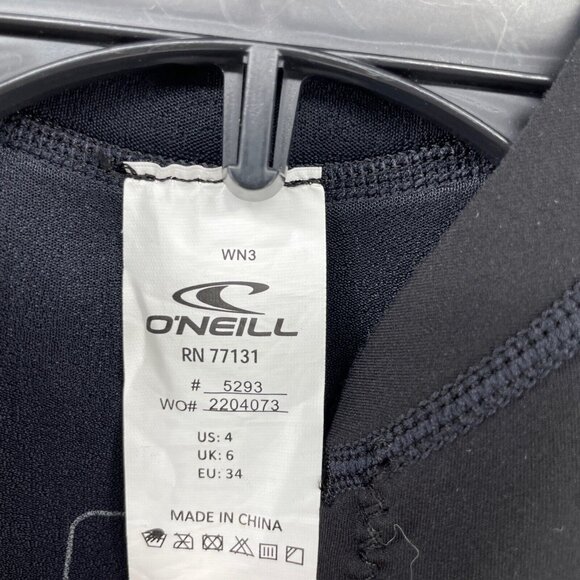O'Neill Wetsuits Women's Sz 4 Black One Piece Shorty Zip Swimwear Short Sleeves - Picture 8 of 12
